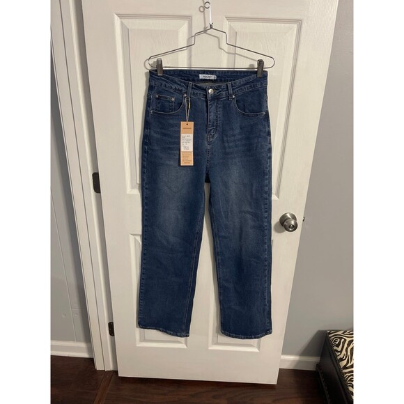 HDLTE Boyfriend Jeans Size 10 Dark Blue New With Tag - Picture 1 of 7